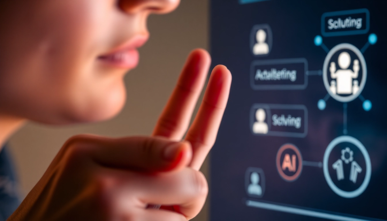 Human or Not AI: A person chatting with a digital AI interface, testing ability to distinguish humans from bots in real-time.