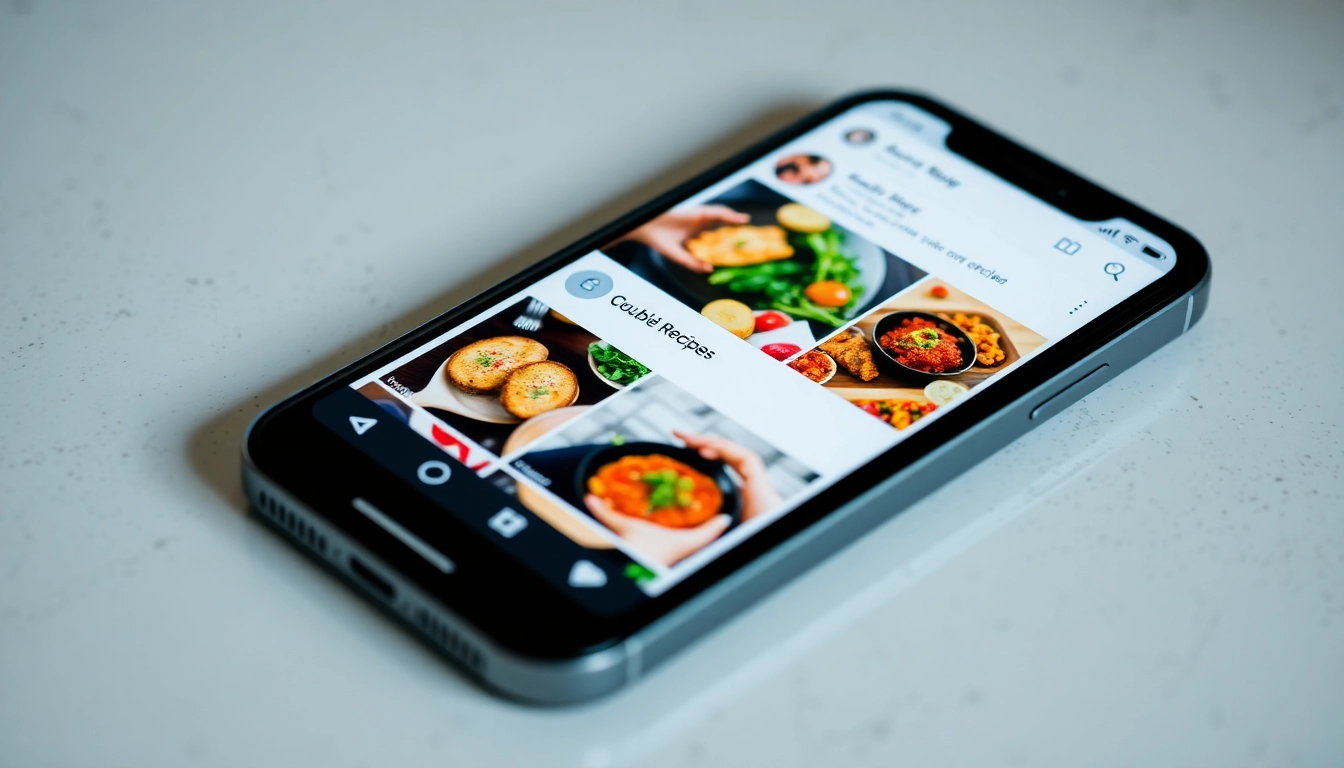 Save recipes from social media easily with intuitive apps shown on a smartphone screen for quick access and organization.