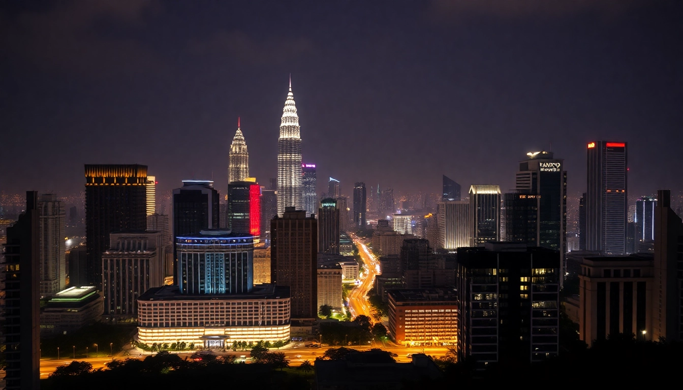 Elegant KL Escort services showcased against Kuala Lumpur skyline, highlighting luxury and discretion for discerning clients.