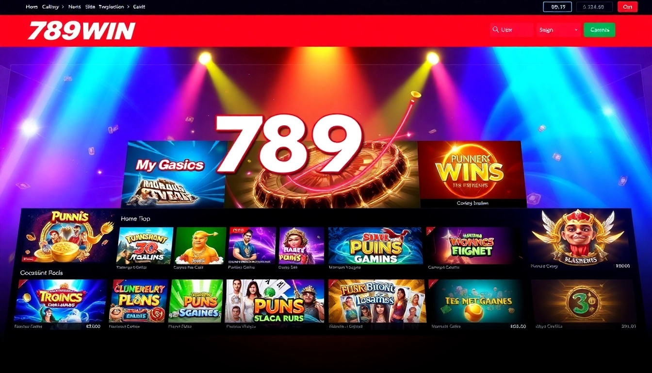 789win online casino featuring vibrant game lobby, engaging graphics, and diversified betting options for an immersive user experience.