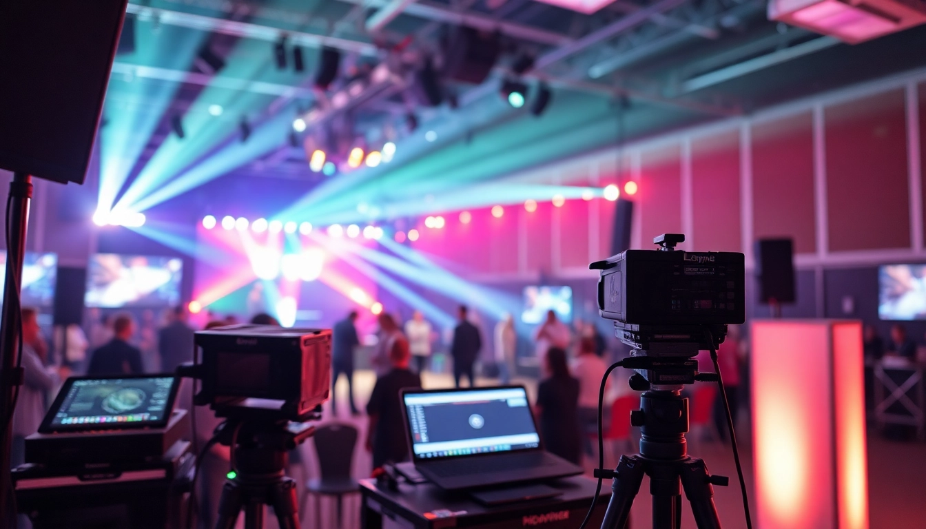 Veranstaltungstechniker Köln bei der Einrichtung moderner Veranstaltungstechnik für beeindruckende Events, professionell und zuverlässig