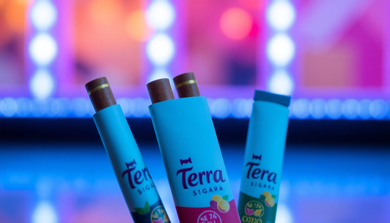 High-quality image of Terea sigara sticks showing distinct packaging and branding, ideal for product display and user engagement.