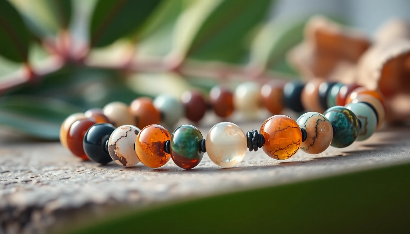 Elegant bracelet with natural stones showcasing bransoletka z kamieni naturalnych in vibrant