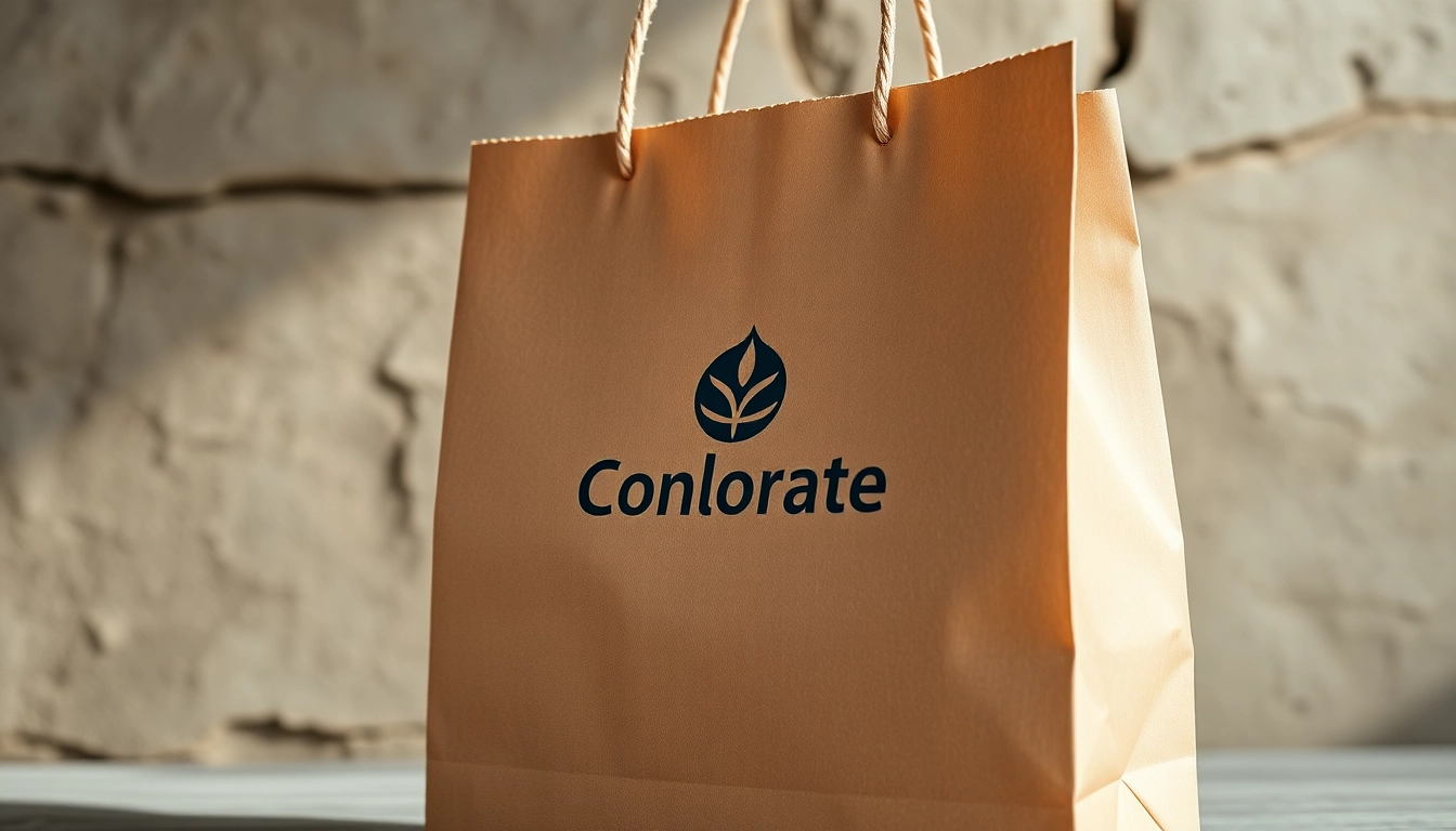 High-quality torba papierowa in eco-friendly packaging design with natural textures and branding