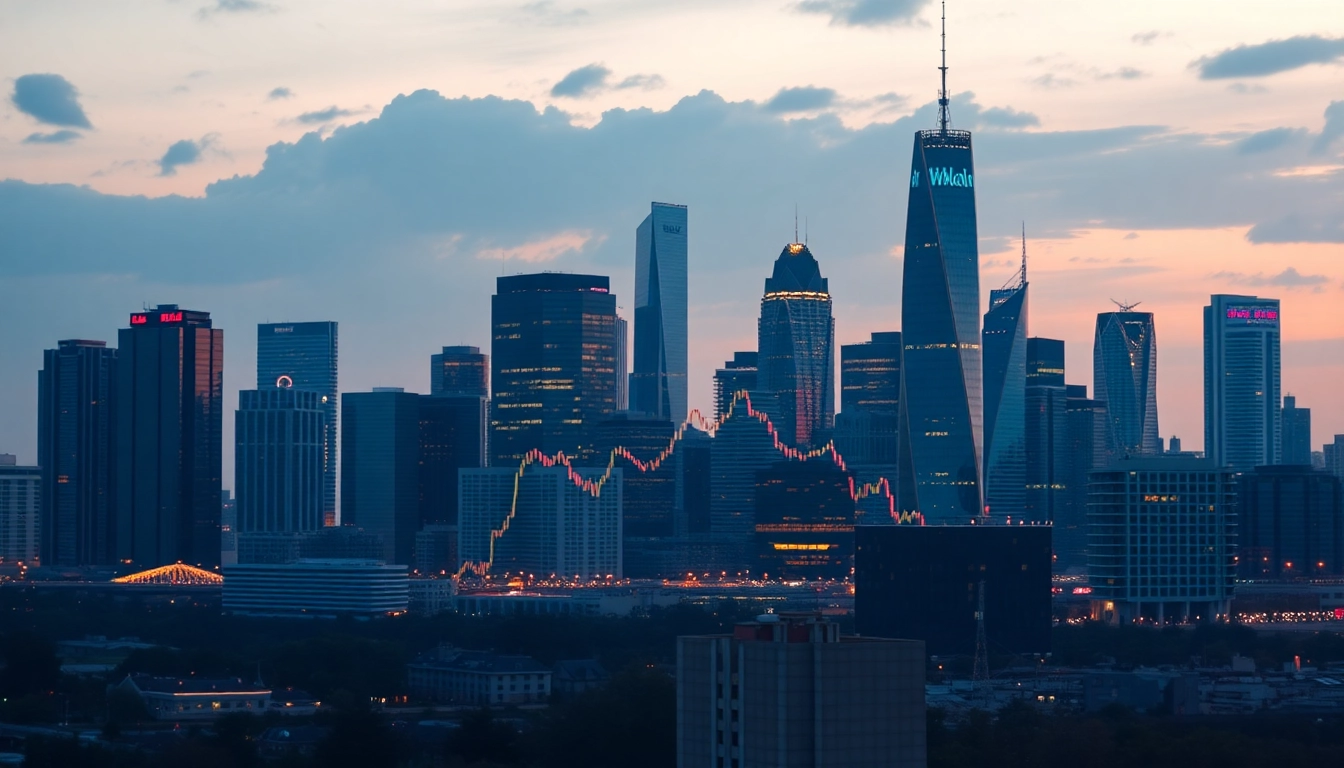 Comprehensive Best UK Investment Guide with financial charts and cityscape background for savvy