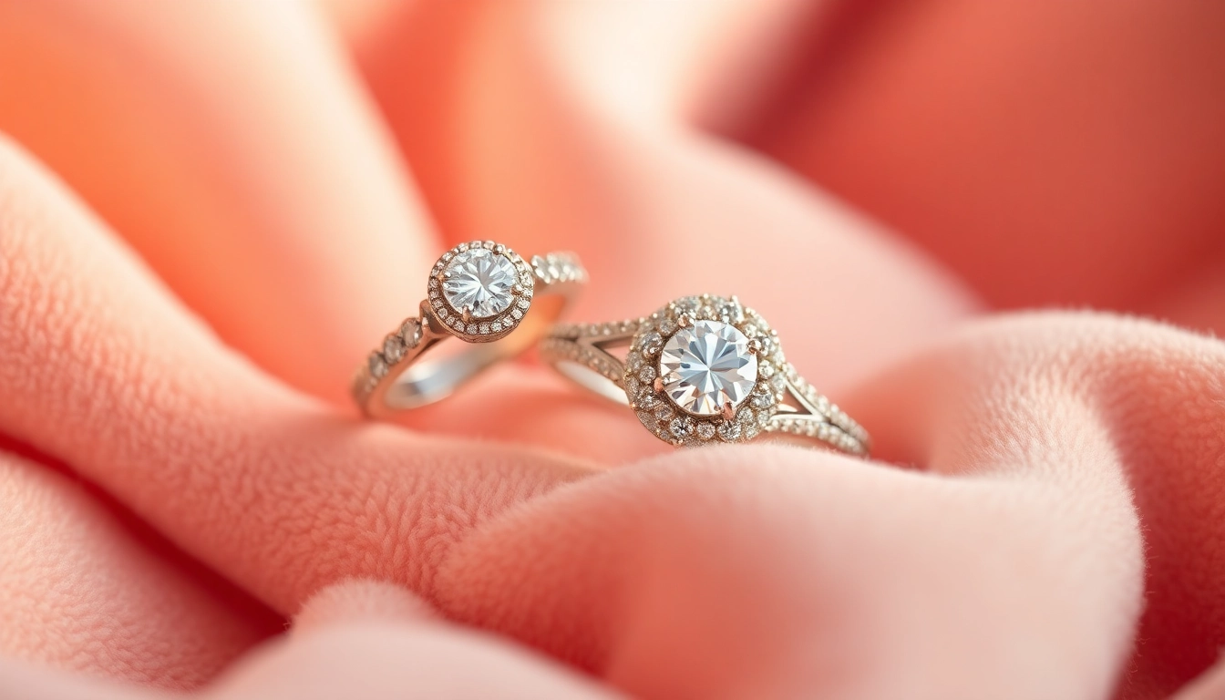 Showcase of individualus suzadetuviu ziedai with detailed craftsmanship and sparkling gemstones